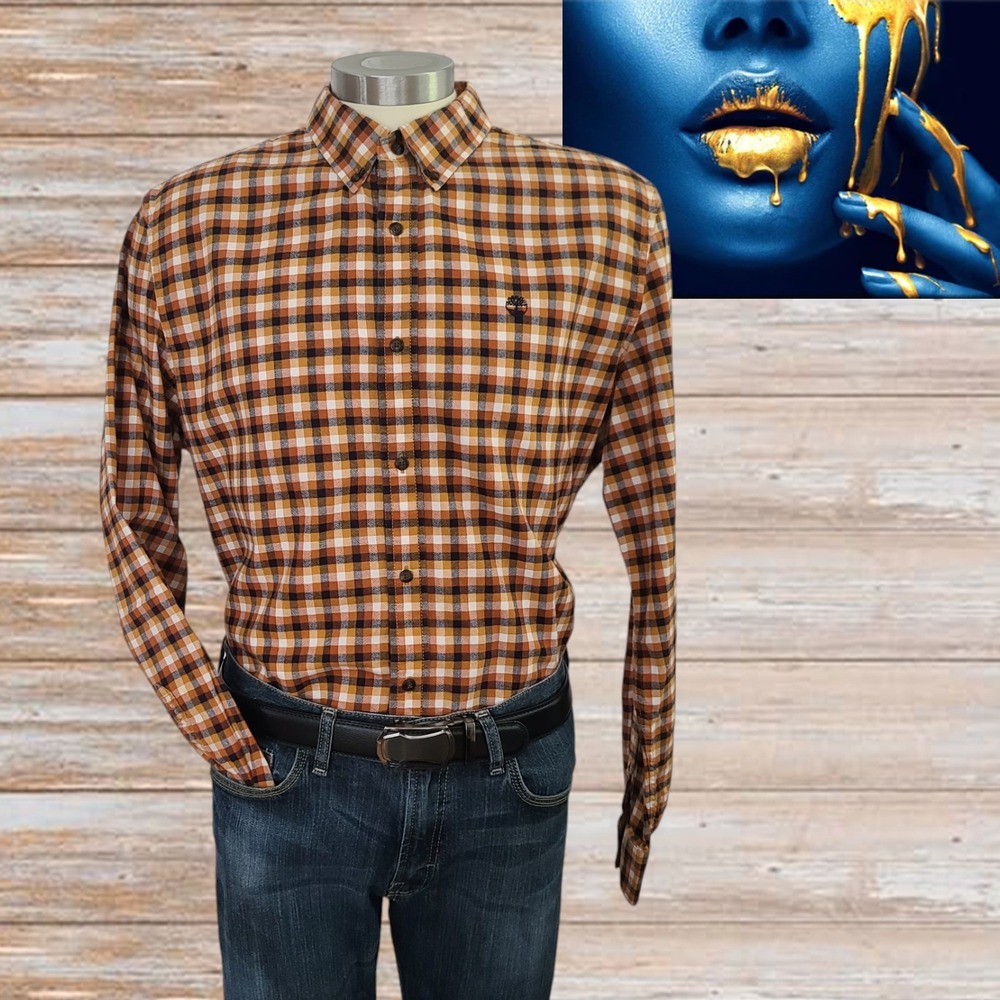Timberland Mens  Multicolor‎ Long Sleeve Shirt Sz Xl